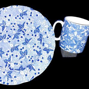 Spode Blue Room Collection, Valencia Coffee/Tea Cup and Salad Plate